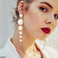 Elegant Multi Pearl Drop Earrings