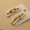 Gold Chain Link Drop Earrings