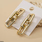 Gold Chain Link Drop Earrings