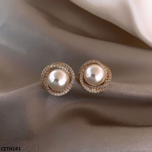 Classic Pearl Stud Earrings