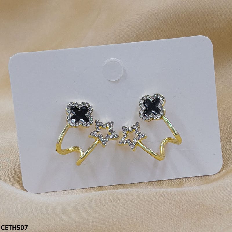 Clover & Star Stud Earrings