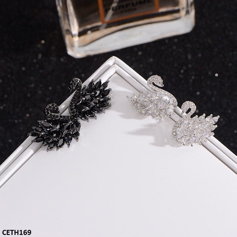 Swan Crystal Stud Earrings