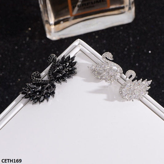 Swan Crystal Stud Earrings