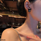 Bow Cushion Crystal Stud Earrings