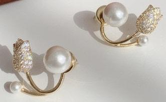 Elegant Rose Pearl Tops