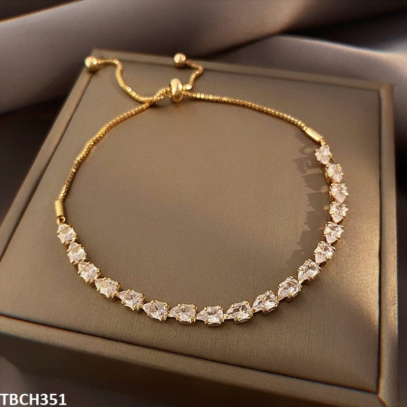 Cubic Crystal Chain Bracelet