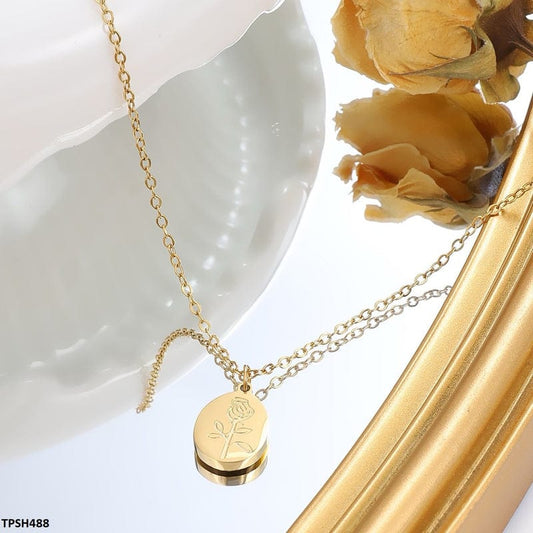 Minimal Floral Pendant Necklace