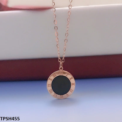 Roman Dial Pendant Necklace