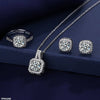 Silver Square Zircon Jewelry Set