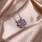 Floral Zircon Pendant Set