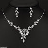 Leaf Zircon Necklace Set