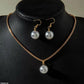 Minimal Pearl Drop Jewelry Set