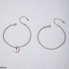 Silver Butterfly Charm Anklet