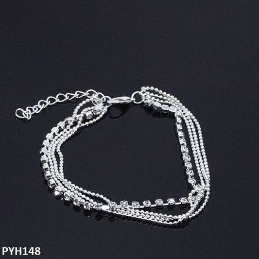Triple Layer Rhinestone Anklet