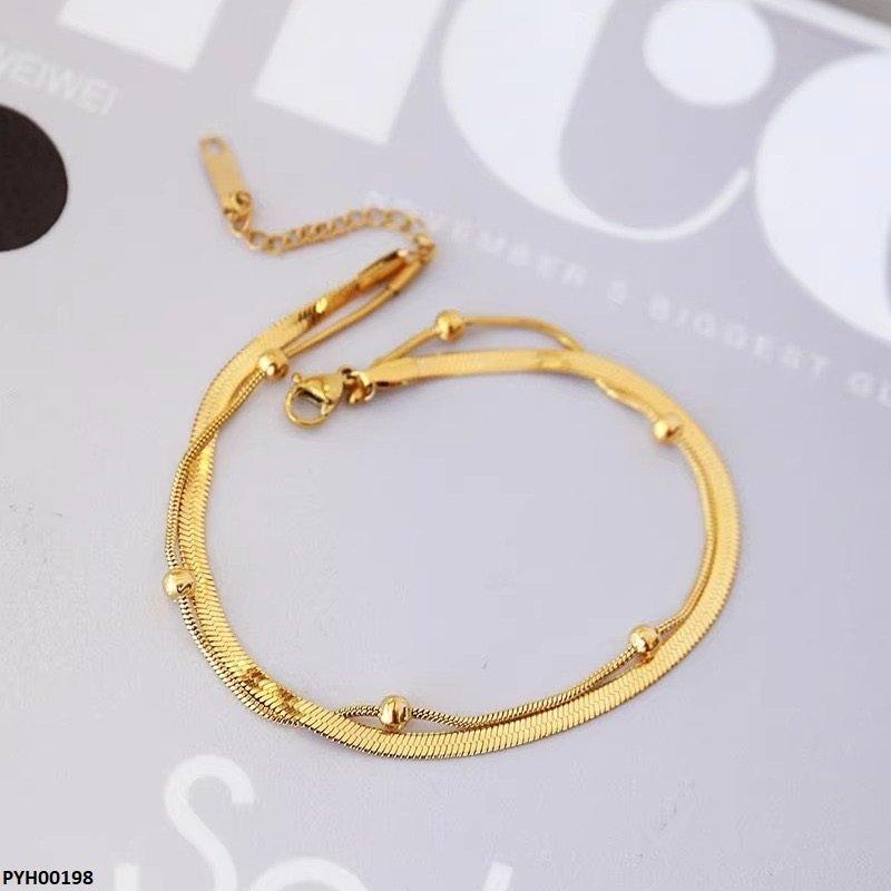 Dual Chain Stainless Steel Anklet