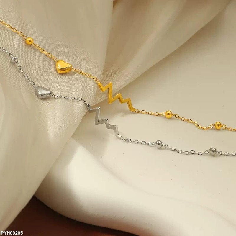 Minimal Heart Pulse Anklet
