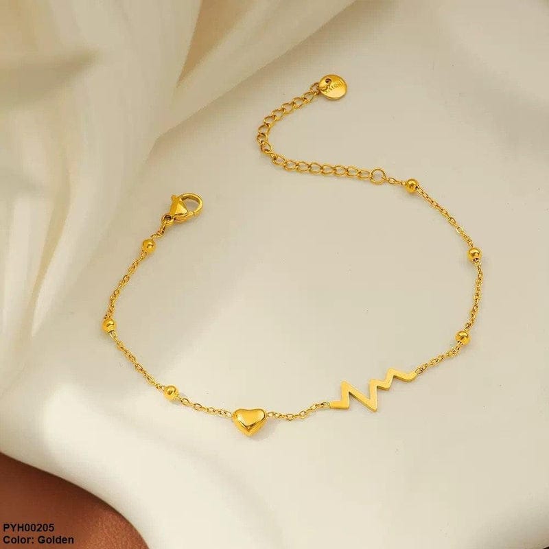 Minimal Heart Pulse Anklet