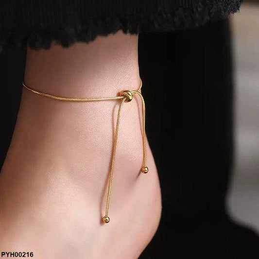 Gold Knot Tie Anklet