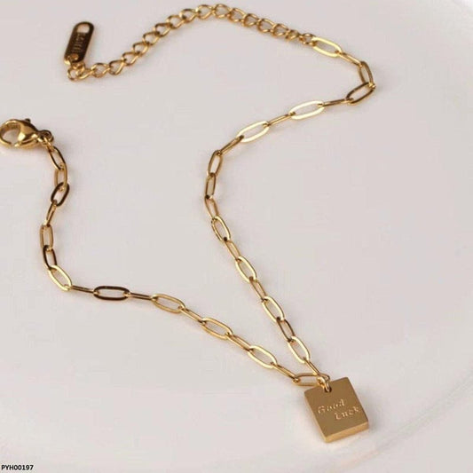 Rectangle Charm Anklet