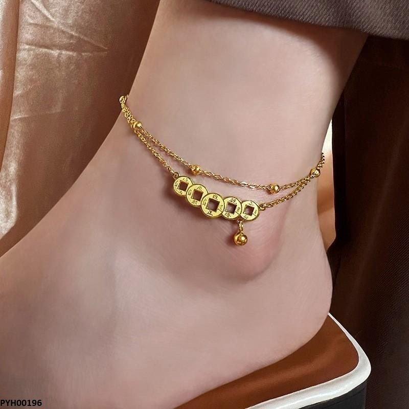 Minimal Drop Charm Anklet