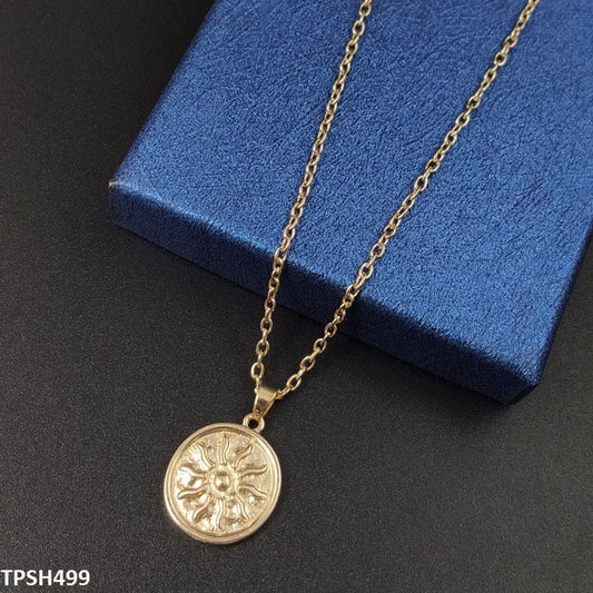 Gold Coin Pendant Necklace