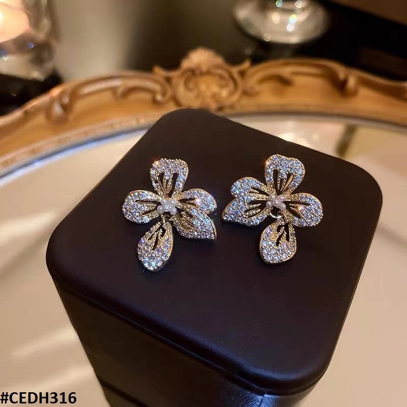 Flower Teardrop Earrings