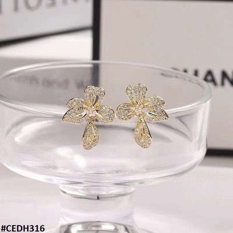 Flower Teardrop Earrings