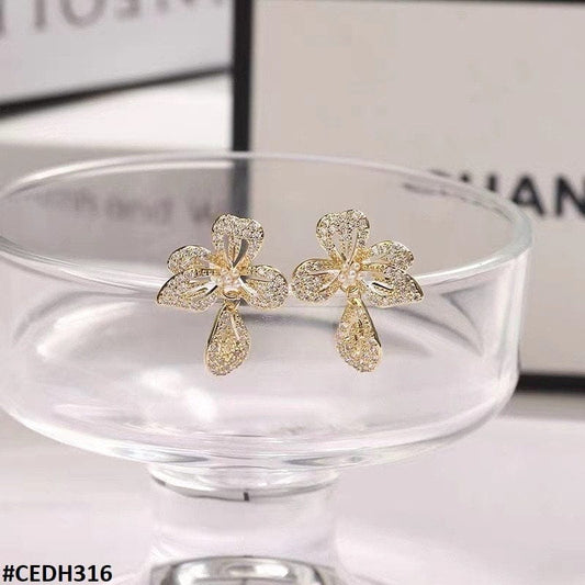 Flower Teardrop Earrings