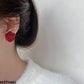 Velvet Red Rose Stud