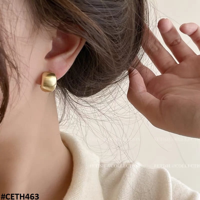 Matte Gold Dome Stud Earrings