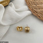 Matte Gold Dome Stud Earrings
