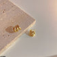 Twisted Gold Knot Stud Earrings
