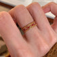 Crimson Blossom Zircon Ring