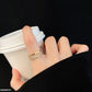 Crystal Cross Adjustable Ring
