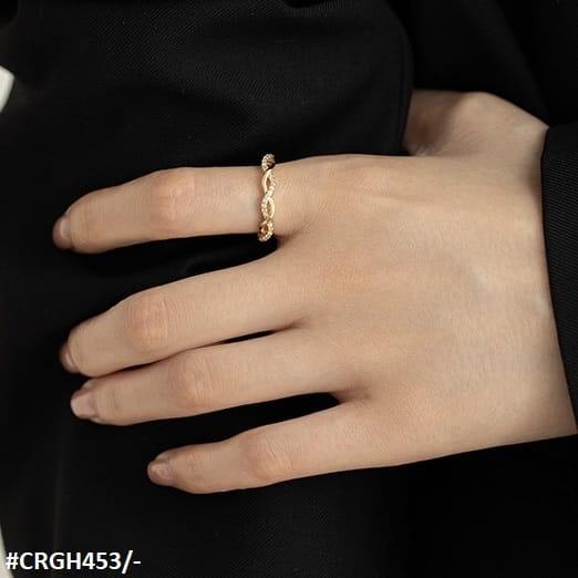Twisted Zircon Ring