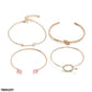 Layer Knot D-Link 4-Piece Bracelet Set