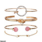 Layer Knot D-Link 4-Piece Bracelet Set