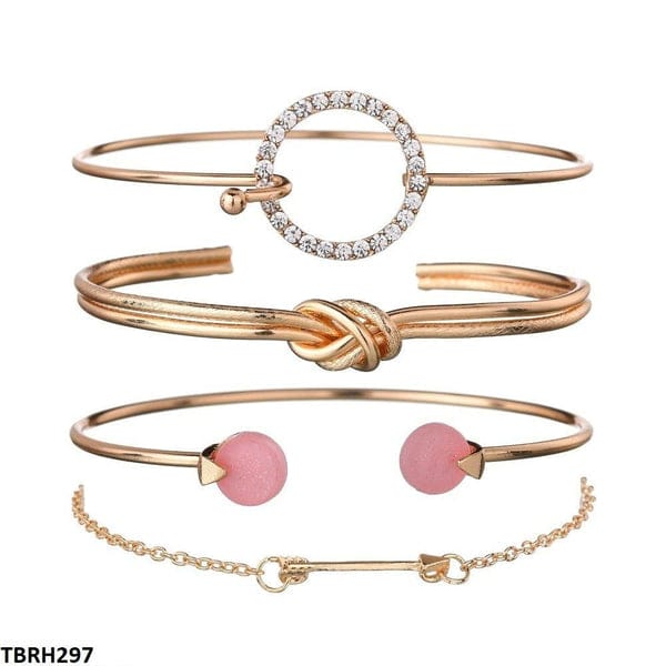 Layer Knot D-Link 4-Piece Bracelet Set