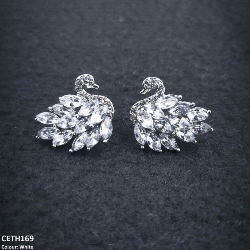 Swan Crystal Stud Earrings