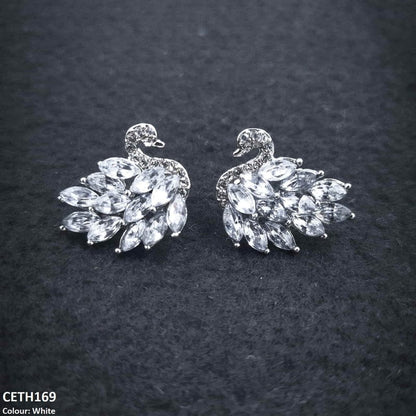 Swan Crystal Stud Earrings